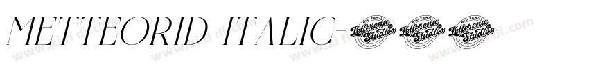 Metteorid Italic字体转换